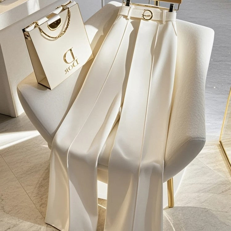 Faionable High Waist Wide Leg Casual Pants Women's Spring Autumn New Sle High Sensation Straight Tube Pants Trendy