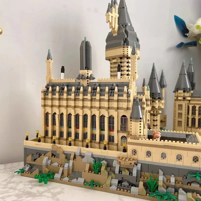Micro Blocos Cidade Criativa Castelo Mágico Medieval Série Arquitetura Escola Palácio Modelo Blocos de Construção Presentes Brinquedos de Montar para Crianças