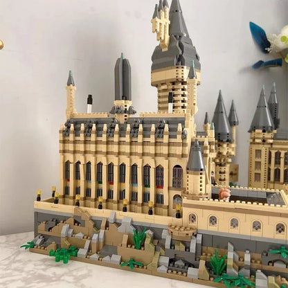 Micro Blocos Cidade Criativa Castelo Mágico Medieval Série Arquitetura Escola Palácio Modelo Blocos de Construção Presentes Brinquedos de Montar para Crianças