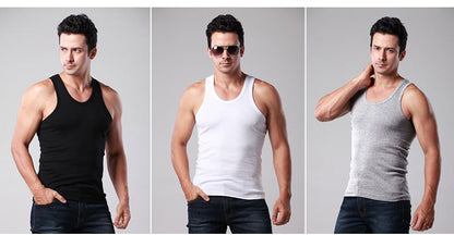 Men Stringer Tank Top Mens Bodybuilding Fitness Mens Singlets Lycra Tank Shirts Summer Clothes Muscle Vest Sleeveless Undershirt