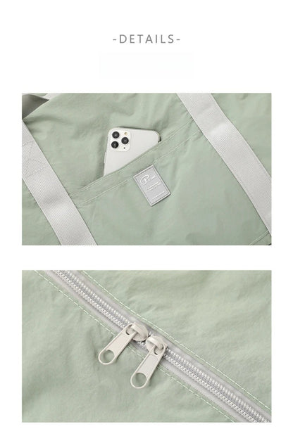 Waterproof Foldable Travel Duffle Bag Large Capacity Carry On Tote Luggage Storage Bag with Multiple Pockets