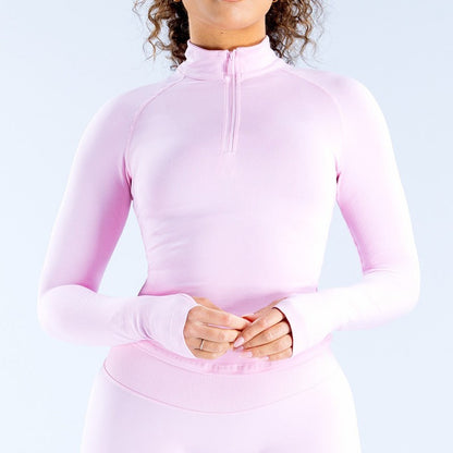 Women Seamless Sports Shirts Fitness Workout Pilates Clothes Half Zippy Gym Top Long Sleeve Jacket Yoga Clothing