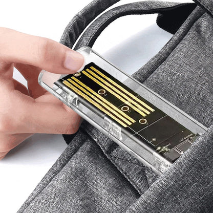 M.2 NGFF SATA Tipo C 3.1 Caixa de Disco Rígido 10Gbps Case SSD Externo Transparente Adaptador SSD Externo para 2230 2242 2260 2280