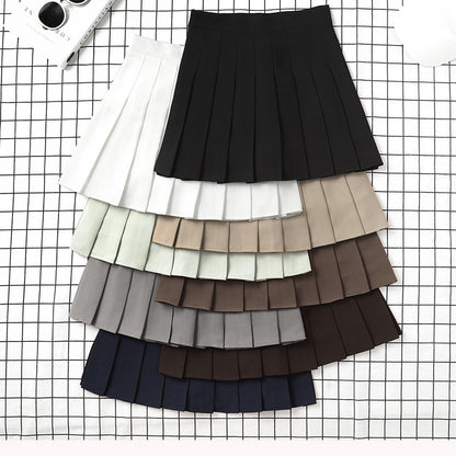 Brown Skirt Ladies 2022 Summer Clothes Women's High Waist Harajuku Korean Style