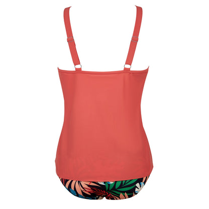 Women Tummy Control Tankini Bathing Suits High Waisted Padded Swimwear Plus Size Beachwear Swimsuit Bikini Sets Female