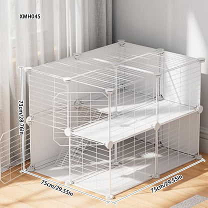 Gaiola para Gatos, Mansão para Gatos, Ninho de Luxo Interno para Gatos, Casa com Banheiro, Pode Acomodar Caixa de Areia, Casa de Gatinhos, Casa de Gatos de Três Andares