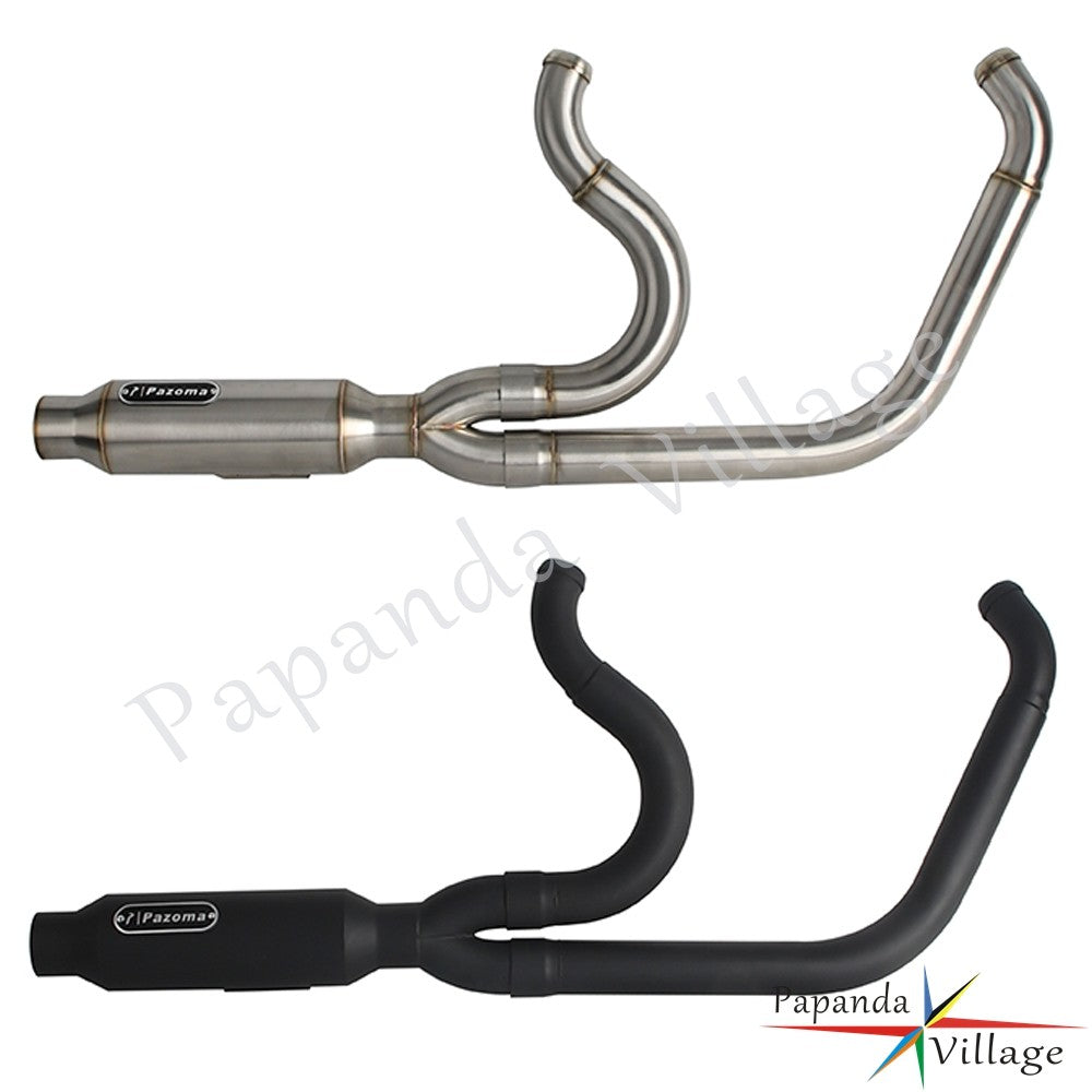 Motorcycle 2-into-1 Exhaust Pipe Muffler For Harley M8 Softail Low Rider S ST Fat Street Bob Standard Slim Deluxe FXLR 2018-2025