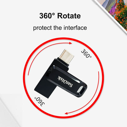 SanDisk Ultra Dual OTG Pen Drive USB 3.2 Type-C Flash Drive 64GB 128GB 256GB 512GB Up to 400MB/s Memory Flash Disk for computers