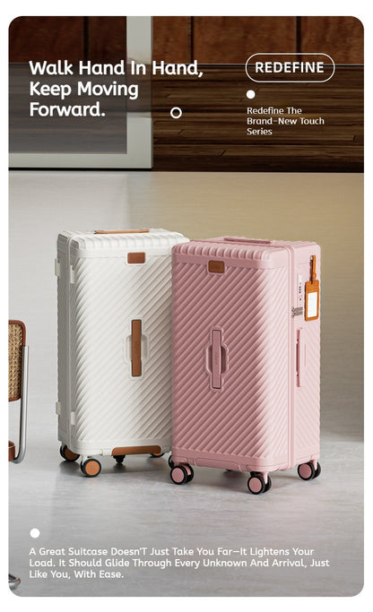 Ofgo Suitcase 20-30 Inches | Cup Holder/Waterproof Pc Suitcase Large Capacity Spinner Suitcase Tsa Travel Trolley Case With Lock