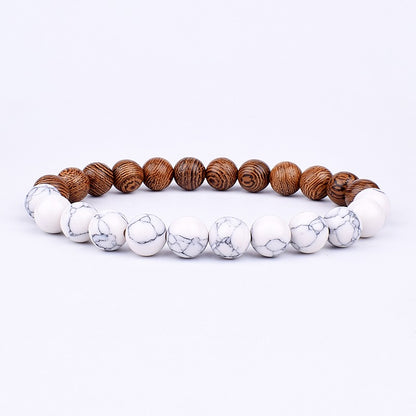Pulseira de Pedra Vulcânica para Homens Lava Madeira 8mm Contas Pulseira Buda Tibetano Corrente de Pulso Feminina Masculina Jóias Presente Novas Pulseiras