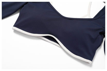 2Pcs Gym Set Women Workout Backless Yoga Suit Women Quick Dry Running Legging Fitness Bra Short-sleeved Shirt Sports Suit Female