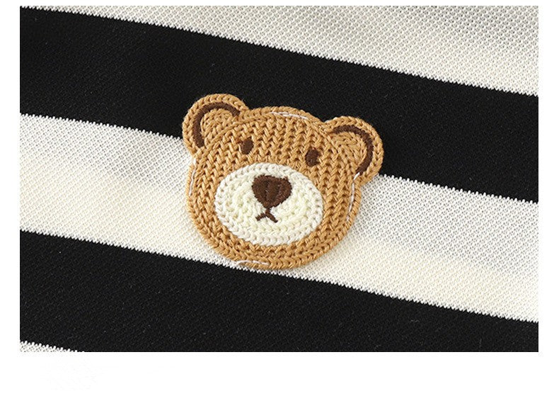 Conjunto Infantil 2PÇS Novo Verão Manga Curta +Shorts Listrado Menino Menina Criança Camiseta Roupa de Bebê Roupa Infantil
