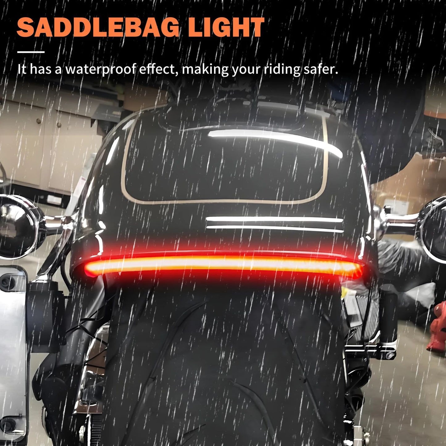 Motorcycle LED Light Rear Fender Turn Signal Brake Indicator For Harley Softail Fat Boy FLFB FLFBS 18-25 Taillight Running Lamp