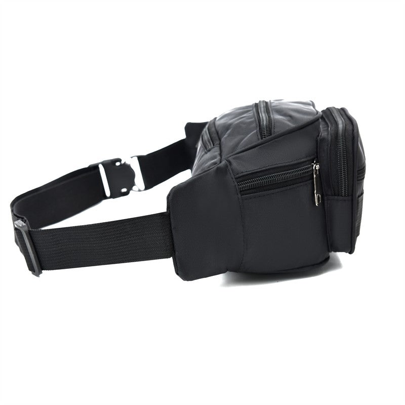 Unisex Multifunctional Waist Bag Large Capacity Waterproof Oxford Business Pack Trendy Crossbody Chest Bag for Travel Work