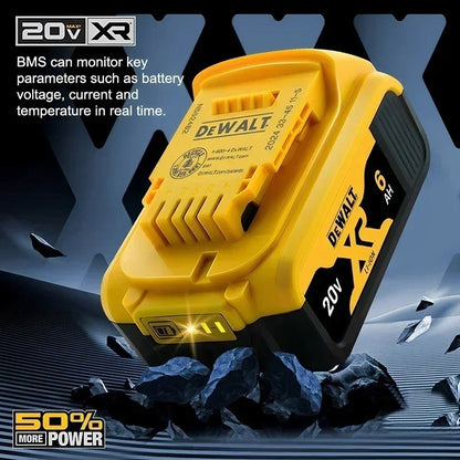Bateria recarregável de íons de lítio DHL Ship DEWALT 20V 6.0Ah para ferramentas elétricas, substituição de bateria max DCB184 DCB200 DCB182 DCB180 DCB181