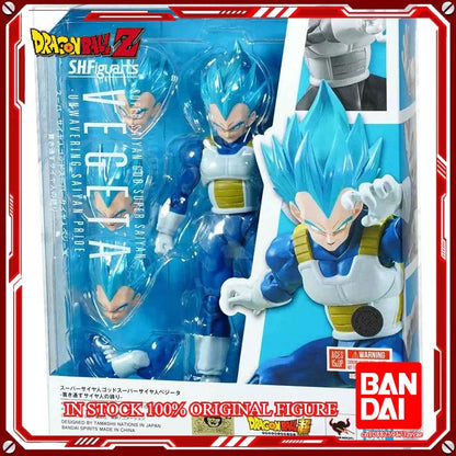 Original Bandai Dragon Ball Z S.H.Figuarts Super Saiyan God Blue Son Gokou SHF Son Goku Blue  Action Figure Model Toys