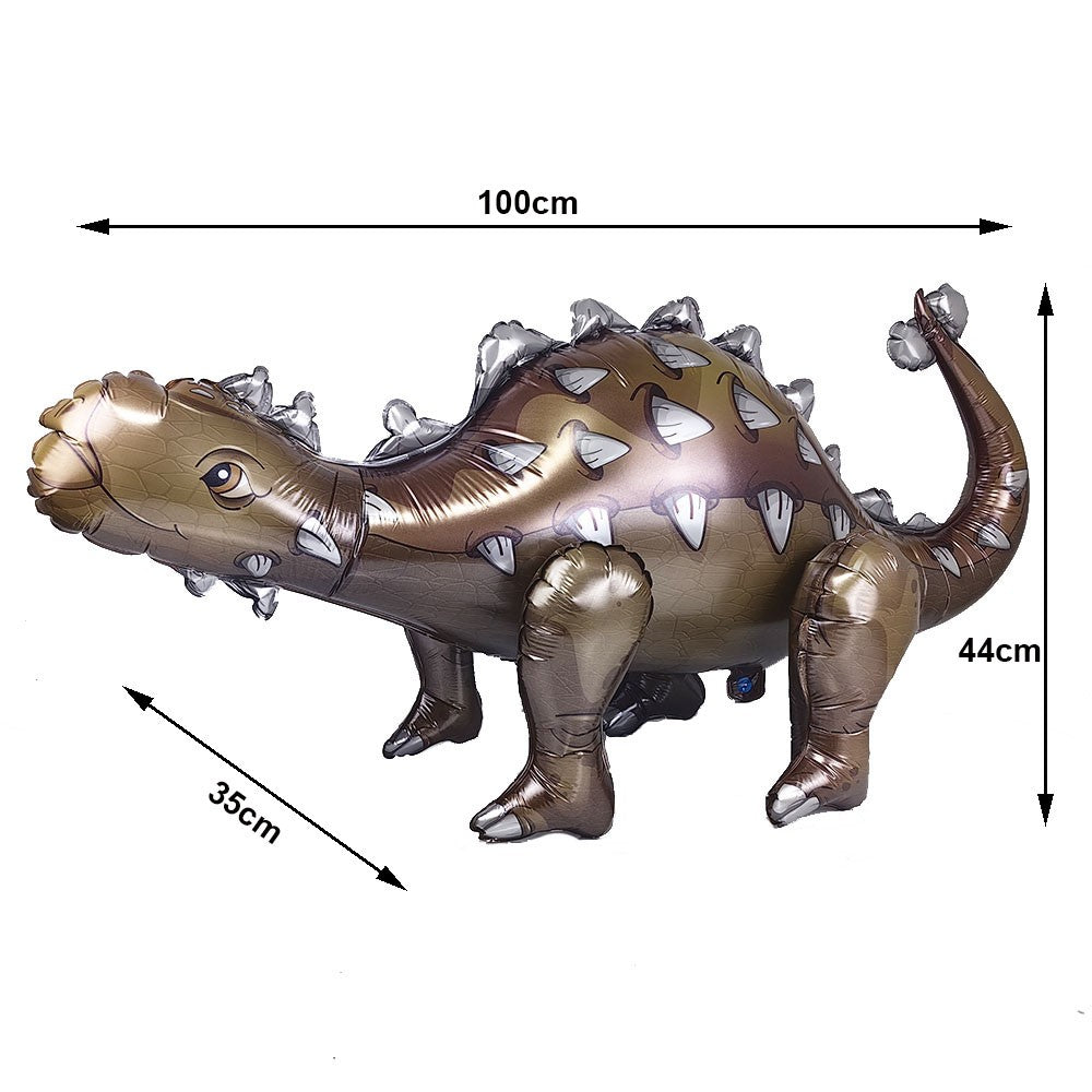 Dinosaur Party Decor 32inch Dinosaur Number Balloons 1-3 Year Olds Kid Birthday Baby Shower Matte Cartoon Foil Balloon Decors