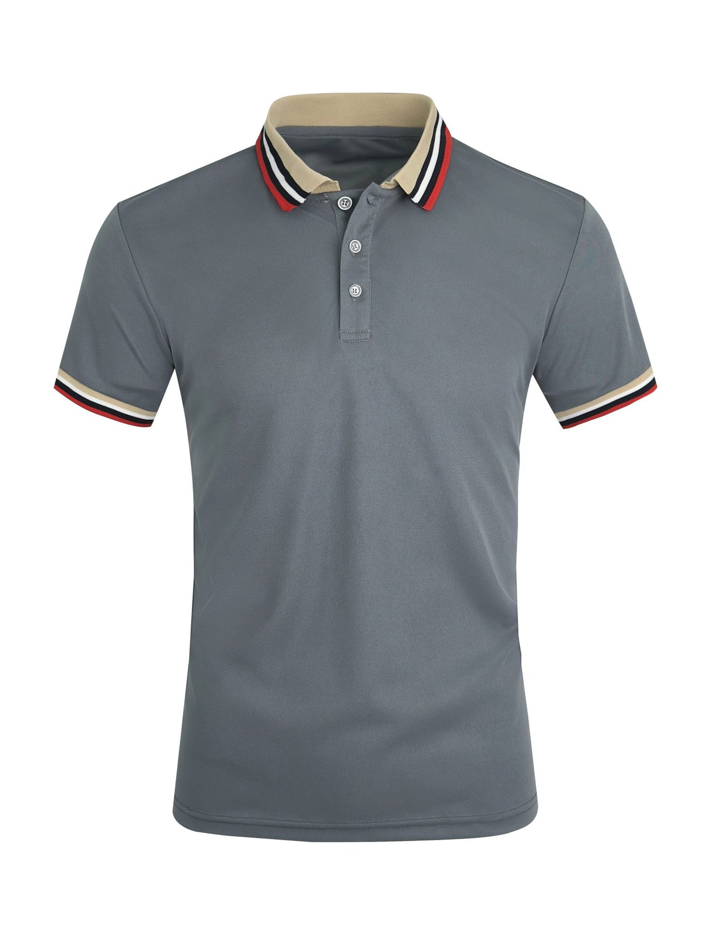 Men Summer Solid Casual Office Breathable Cotton Polo Shirt Fashion Brand Male Business High Quality Striped Short Sleeve Top