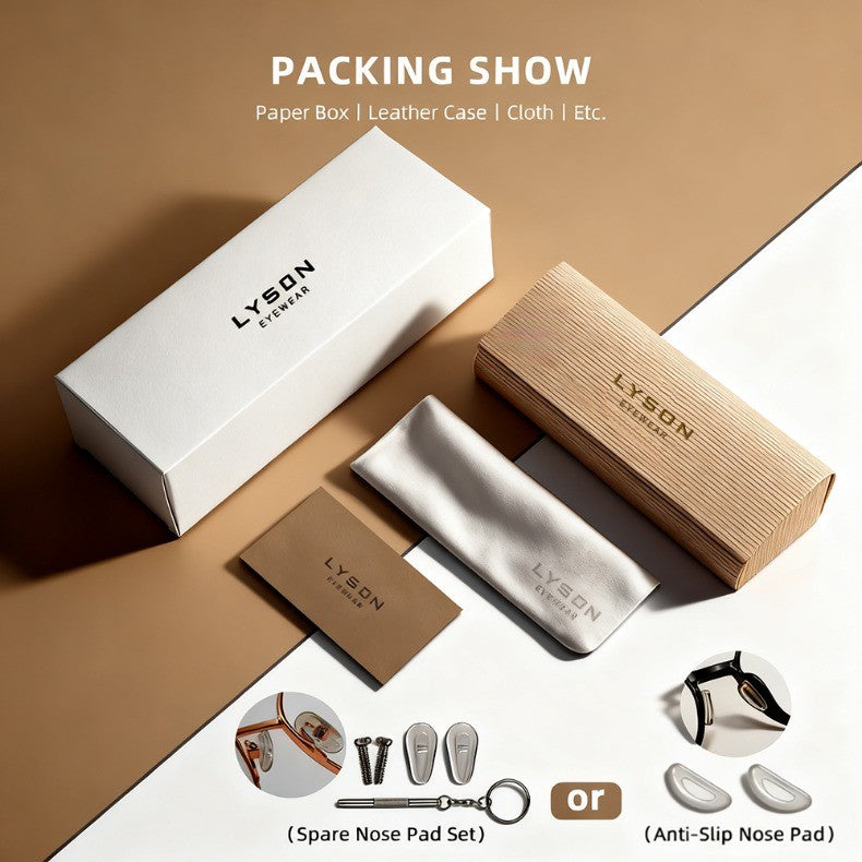 LYSON New Fashion Large Polygonal Women Reading Glasses Anti Blue Light Progressive Prescription Glasses Myopia Optical Eyewear