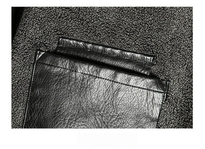 2025 veluokldly Leather Jacket Man Winter Motocross Windproof Warm PU Leather Coat chaqueta Male Trendy Motorcycle Fleece Coats