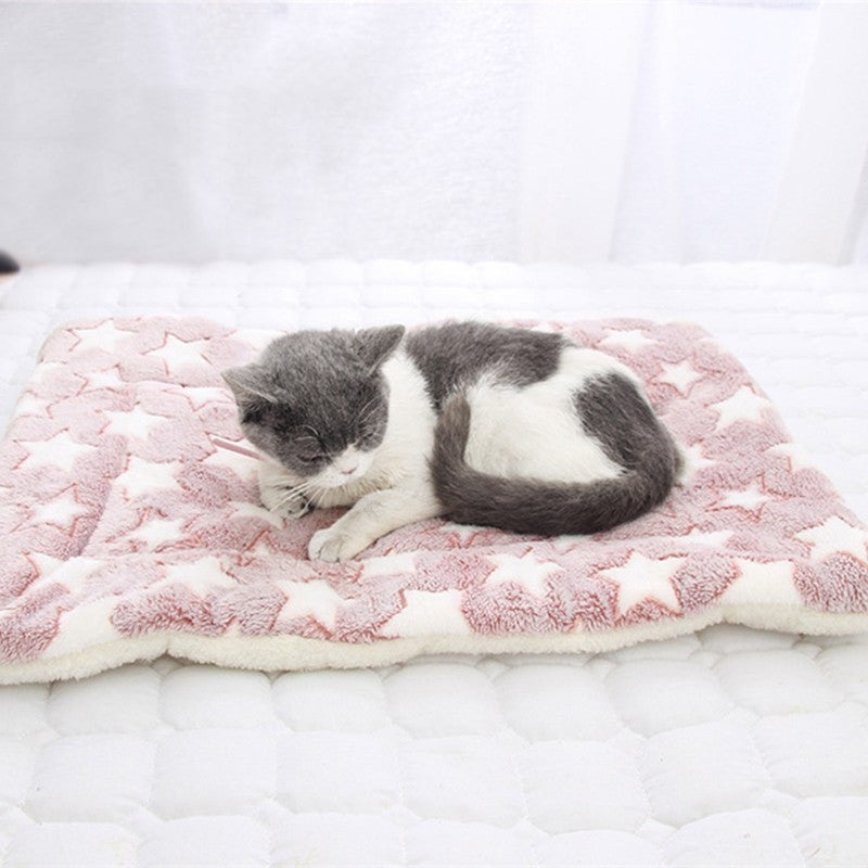 Tapete para animais de estimação de flanela macia cama de cachorro inverno engrossar cobertor quente para cães e gatos filhote de cachorro dormir capa toalha almofada para cães pequenos médios grandes