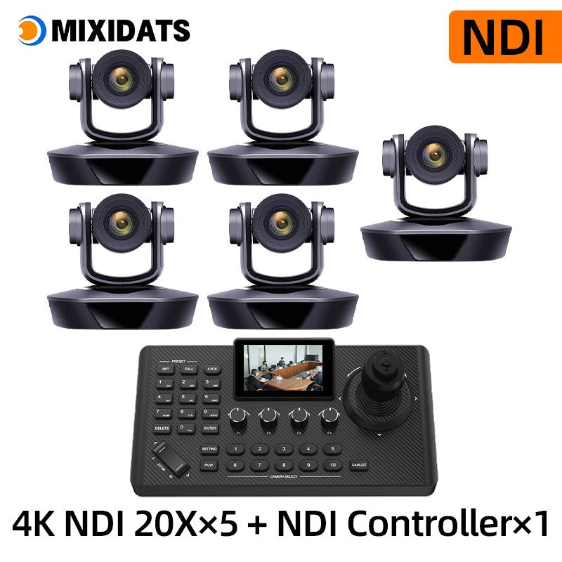 Video Conference Camera Kit 4K PTZ Camera 20X Zoom NDI SDI HDMI IP USB Church live broadcast NDI PTZ camera Controller 1-8pcs