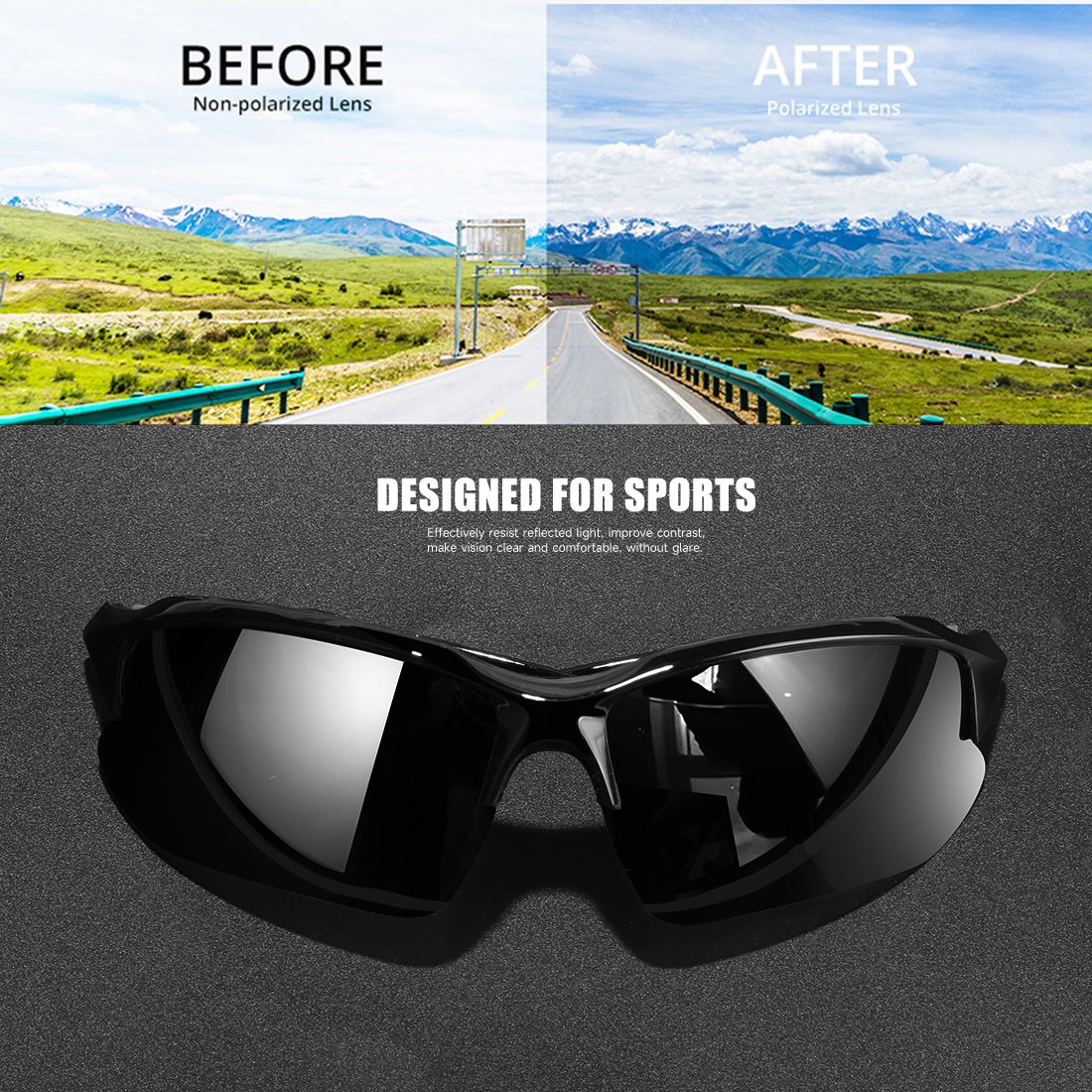 2pcs/4pcs TAC Lens AWGSEE Polarized Sports for Men, PC Frame, Multi-Color Coating, for Fishing, Running, Daily Casual Wear