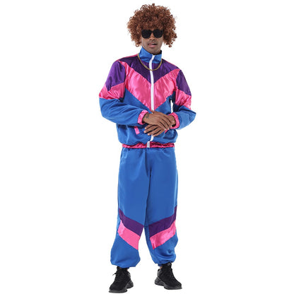 Halloween Couples Hippie Costumes for Women Male Vintage 70s 80s Rock Disco Cosplay Outfits Hip Hop Disco Hippie Costume