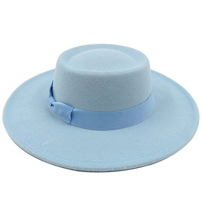 Chapéu Fedora unissex de inverno, superfície circular côncava e convexa, chapéu de jazz de feltro liso, elegante para homens e mulheres.