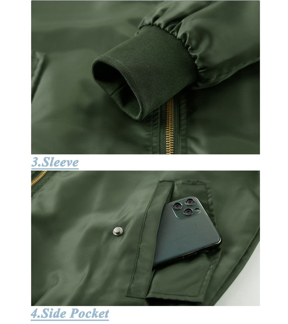 Spring Autumn Men's Bomber Jackets Fashion Men Retro MA-1 Pilot Zipper Coats Men Windbreaker Baseball Uniform Sports Jacket 6XL