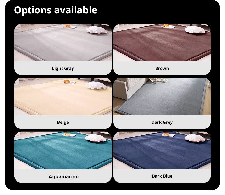 1pc Japanese Tatami Rug, Coral Velvet Area Rug, Baby Mat for Floor Play, 3CM Thick Crawling Rugs, Padded Foam Rug for Kids Playr