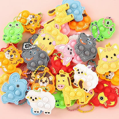 10/30/50/100pcs Animal Bubble Pressing, Pressing, Rebounding, Stress Relieving, Healing Small Items Stress Relief Toys Squeeze