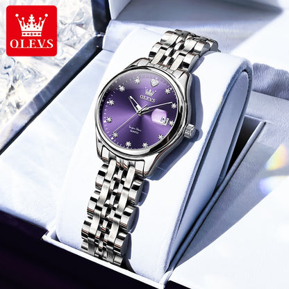 OLEVS Women Watch 5649 New Quartz Wristwatch Waterproof Luminous Date Ladies Watches Original Luxury Elegant Woman‘s Gifts