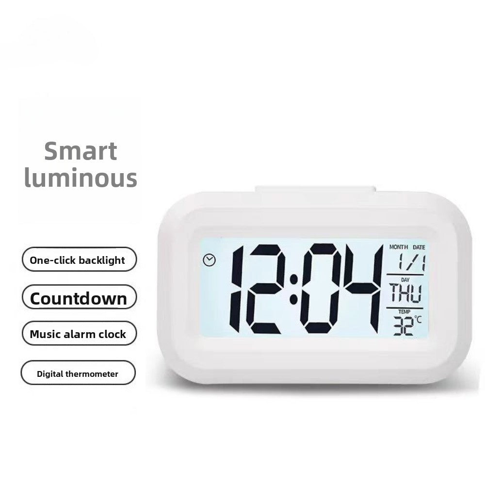 Alarm Clock Digital Clock LED Electronic With Backlight Snooze Calendar For Home Office Desktop Table Screen Display Watch