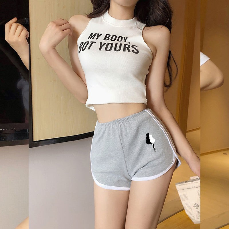 Cotton Sports Shorts Summer Yoga Dance Pants Breathable Workout Running Shorts Dolphin Shorts for Women Sports Shorts