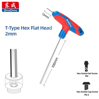 T-Handle Hex key allen wrench falt Ball/Flat head metric 2/2.5/3/4/5/6/8/10mm Home Auto Bike Repair Hand Tool Screwdriver