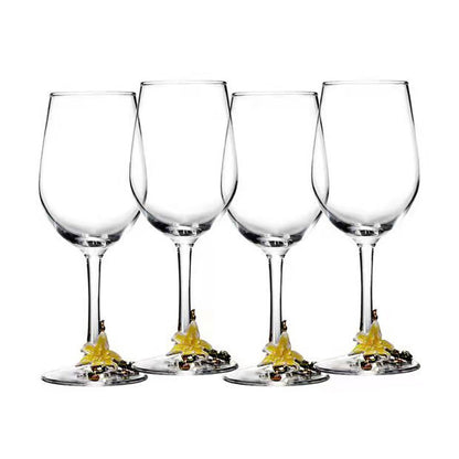 Taças de Cristal Criativas com Esmalte para Champagne Conjunto de Taças de Luxo Taças de Vinho Taça Vintage para Beber