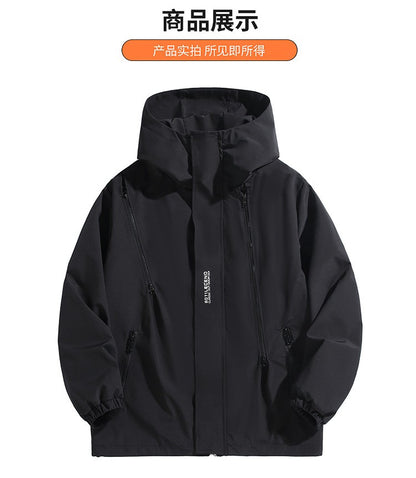 Big Size 12XL Bomber Jacket Men Hooded Zipper Windbreaker Male Fishing Waterproof Windproof Windshield Outerwear Large Plus Fat