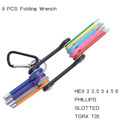 Conjunto de Chaves Soquete Allen 1.5-10mm Chave Torx Estrela Dupla-Ponta L Colorida Chave Allen Hexagonal com Ponta Esférica Ferramentas Manuais de Reparo Chave Universal