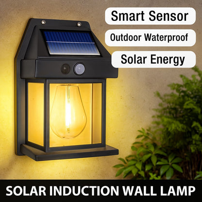 Powerful Solar Wall Light Outdoor Waterproof LED Lamp House Garden Fence Decoration Light Sensor Solar Energy Wall Lantern LED