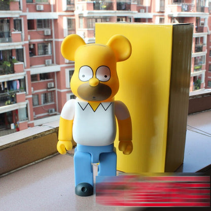 Urso Hot Sale brick Os Simpsons Pai 400% Tamanho Grande Boneco Decorativo 28cm Com Caixa de Varejo