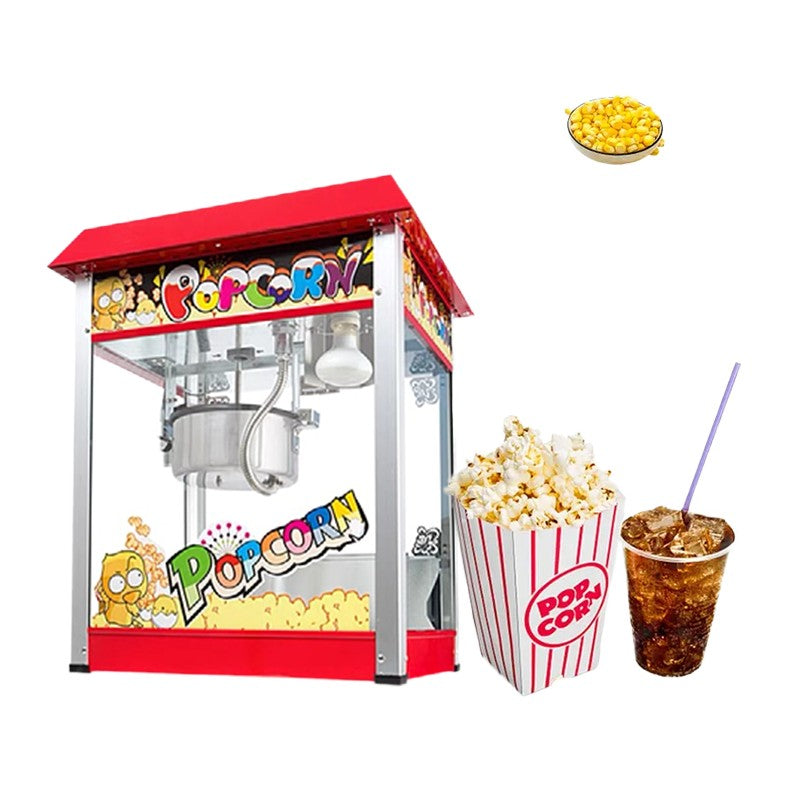 Máquina de Pipoca Comercial Máquina de Venda Automática de Pipoca Elétrica Máquina de Fazer Pipoca Estilo Cinema Automática