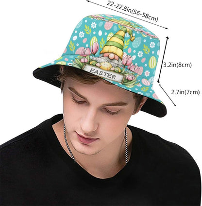 Easter Eggs 4 Bucket Hat for Women Men Summer Travel Beach Sun Cap Easter Hat Outdoor Fisherman Hat Unisex