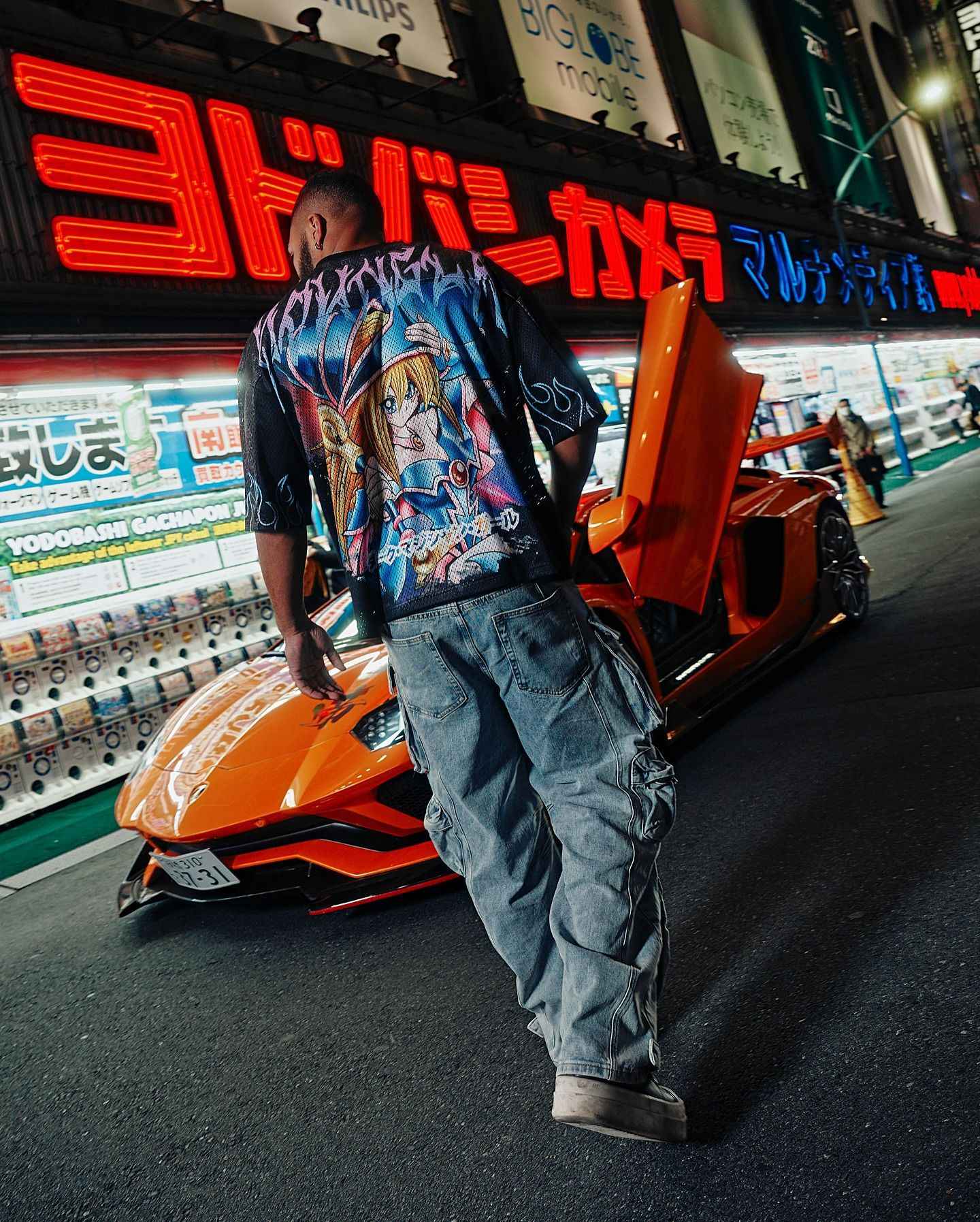 Young American oversized T-shirt summer new casual sports fitness quick drying breathable printed large mesh short sleeved shirt