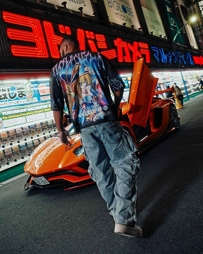 Young American oversized T-shirt summer new casual sports fitness quick drying breathable printed large mesh short sleeved shirt