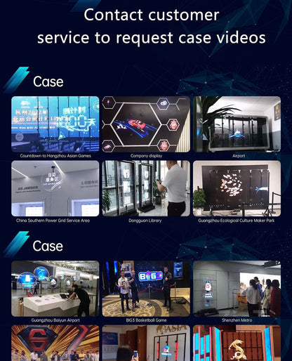 Hologram 3D Ventilador Fan Advertising Display Luces Led light Sign Holographic Player Support Images Video Draw Audiences