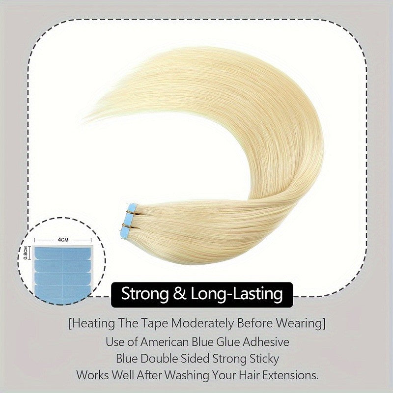 HAIRTIME Invisible Tape in Human Hair Extensions 613 Hair Seamless Human Hair Tape In Extension Human Hair
