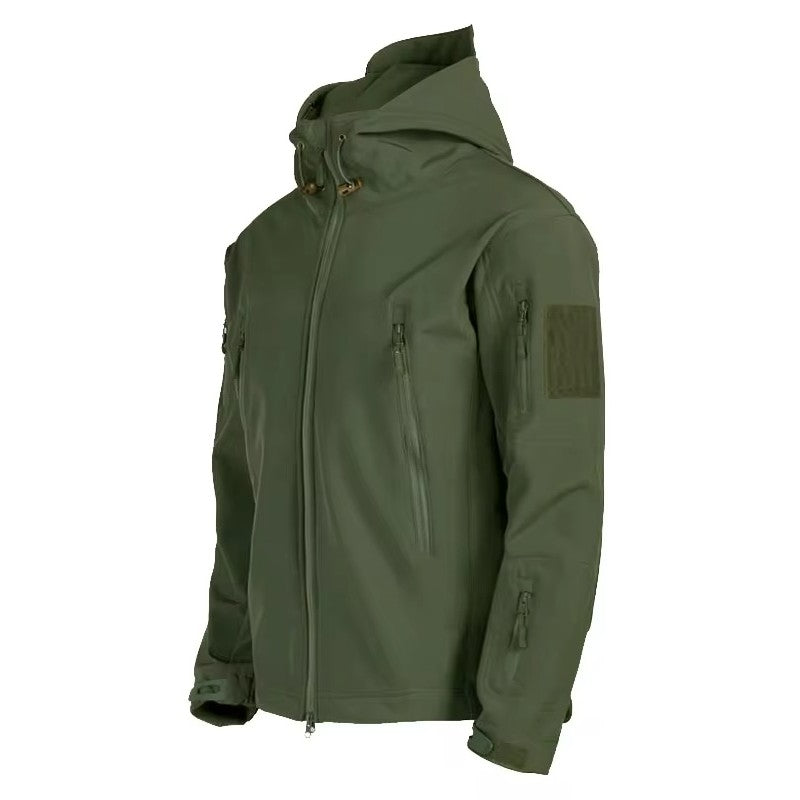 Jaquetas Militares Masculinas Soft Shell Shark Skin Táticas Corta-vento Impermeáveis Jaquetas Masculinas de Combate Casacos Bomber Masculinos com Capuz