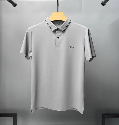 High end luxury brand fashion hot diamond short sleeve Advanced printed POLO shirt summer new Korean version men's lapel T-shirt
