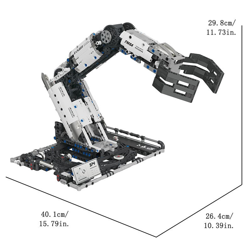 Brinquedo de Controle Remoto Programável com Blocos de Construção de Braço Robótico STEM Aprendizagem Cultivo do interesse em engenharia mecânica